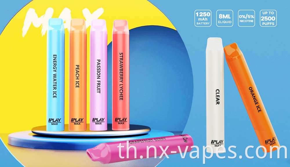 iplay Max 2500 พัฟ (6) IPLAY MAX 2500 Puffs (6)